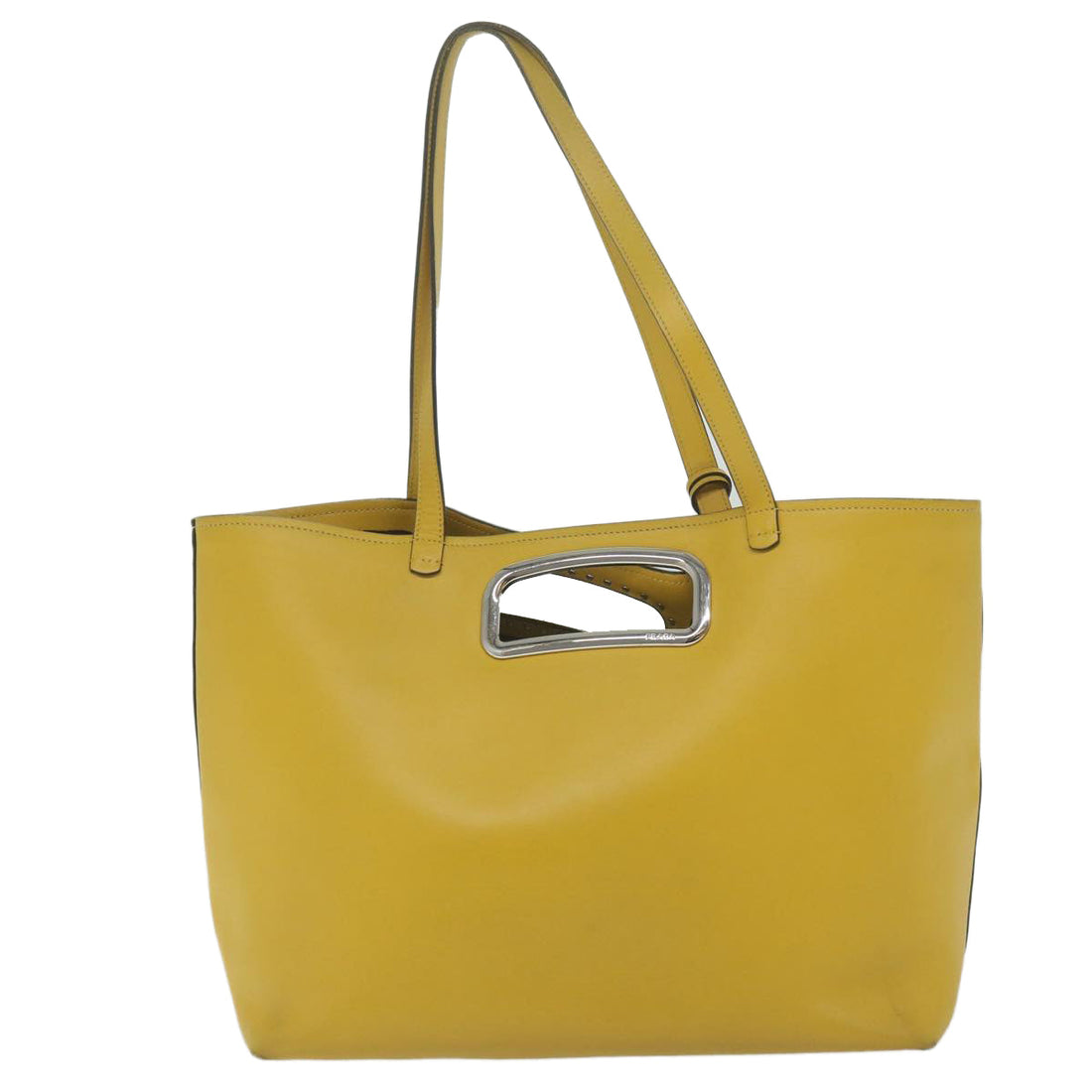 PRADA Tote Bag Leather Yellow  61631