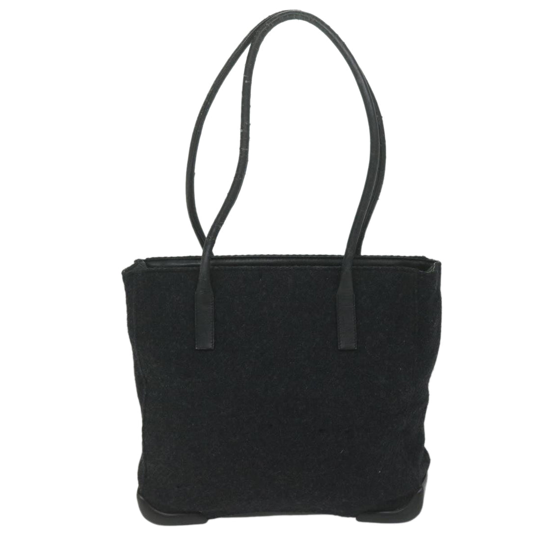 PRADA Tote Bag Wool Black  61633
