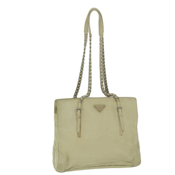 PRADA Tote Bag Nylon Cream  61634