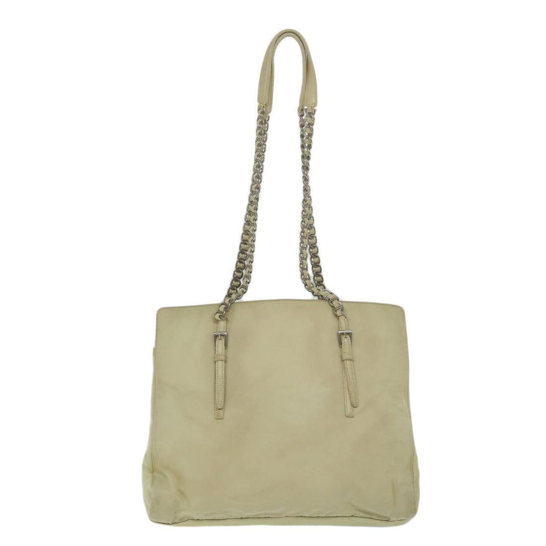 PRADA Tote Bag Nylon Cream  61634