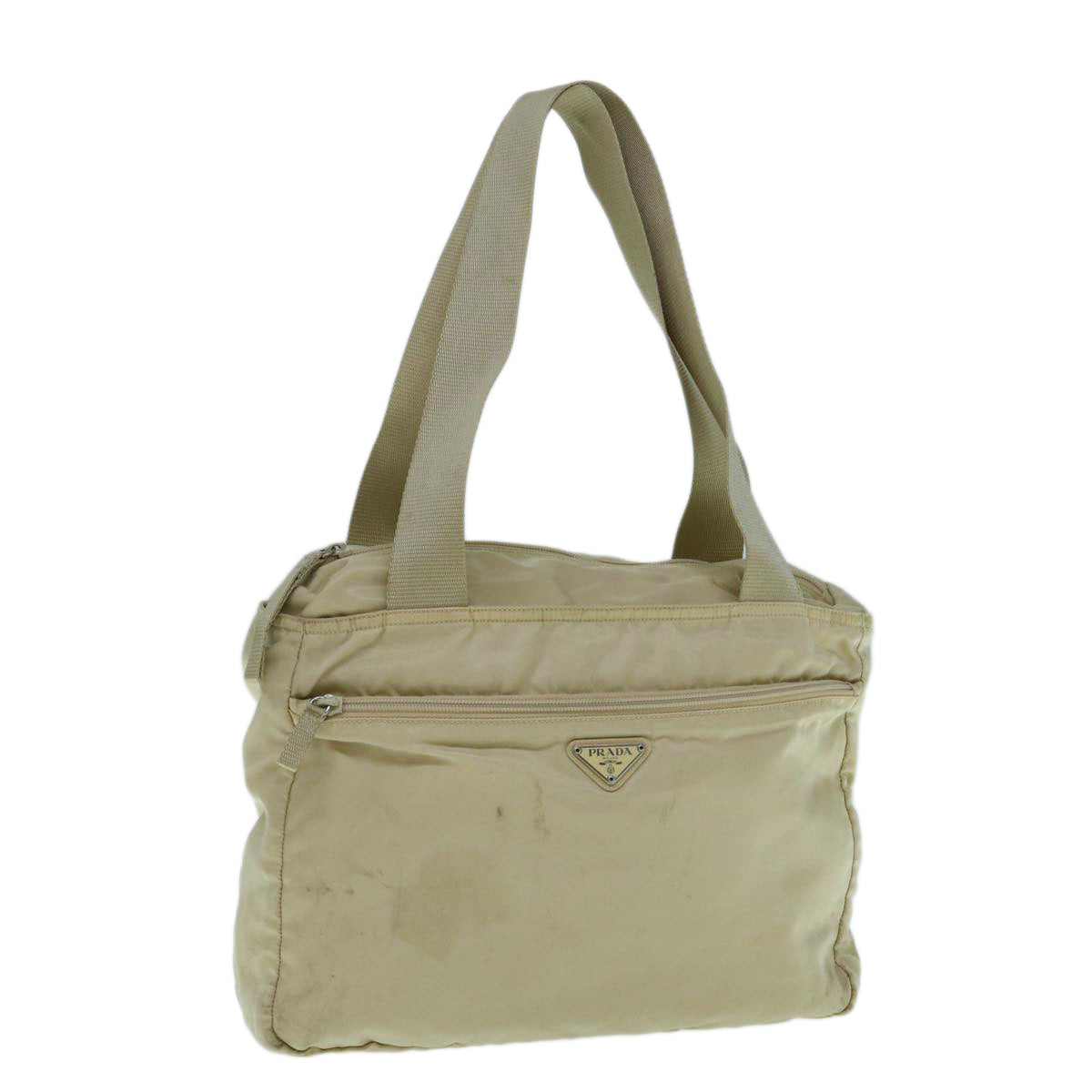 PRADA Tote Bag Nylon Cream  61638