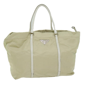 PRADA Tote Bag Nylon Cream  61708