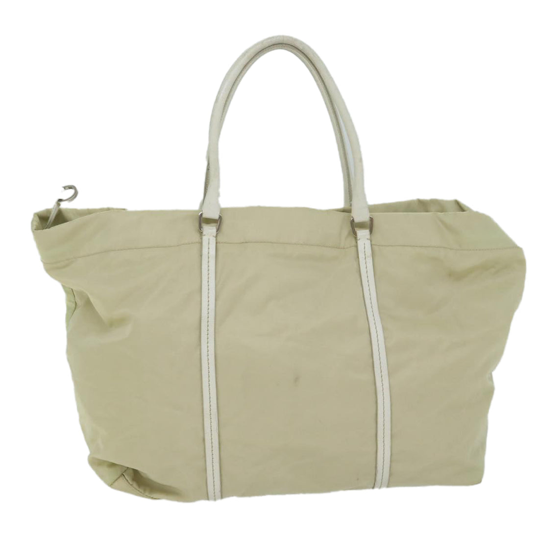 PRADA Tote Bag Nylon Cream  61708