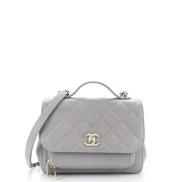 CHANEL Business Affinity Flap Bag Quilted Caviar Small