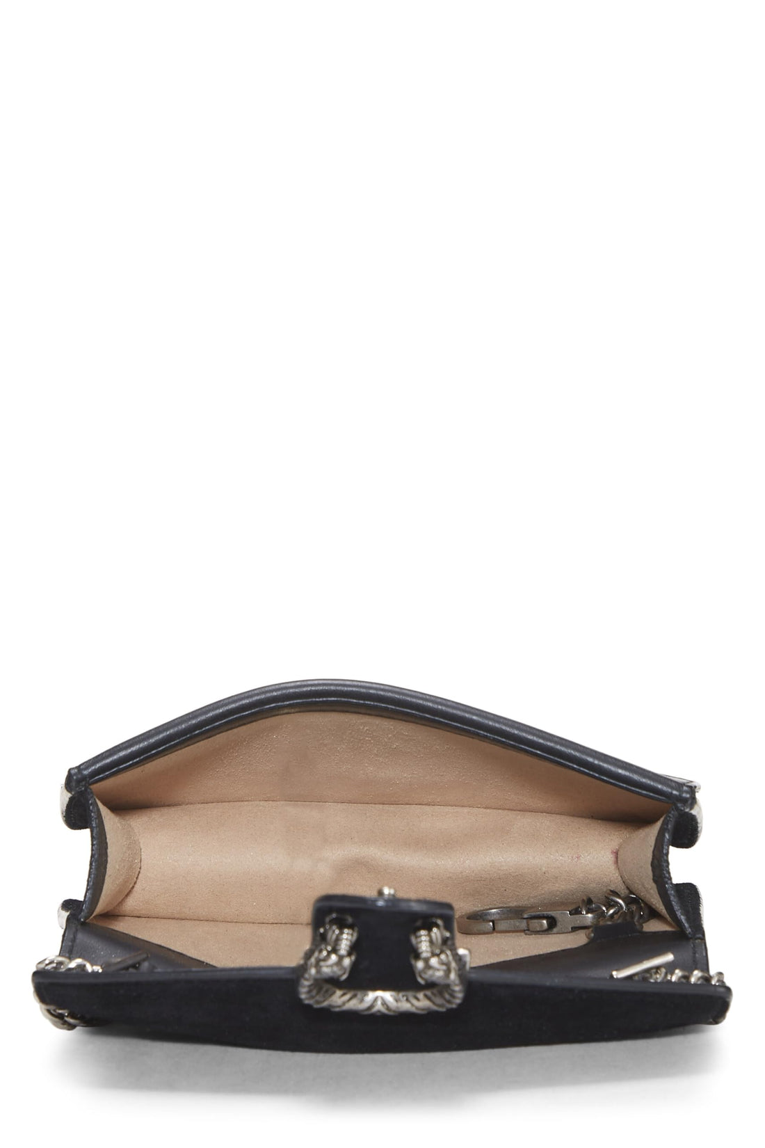 Gucci, Black Suede Dionysus Shoulder Bag Super Mini, Black