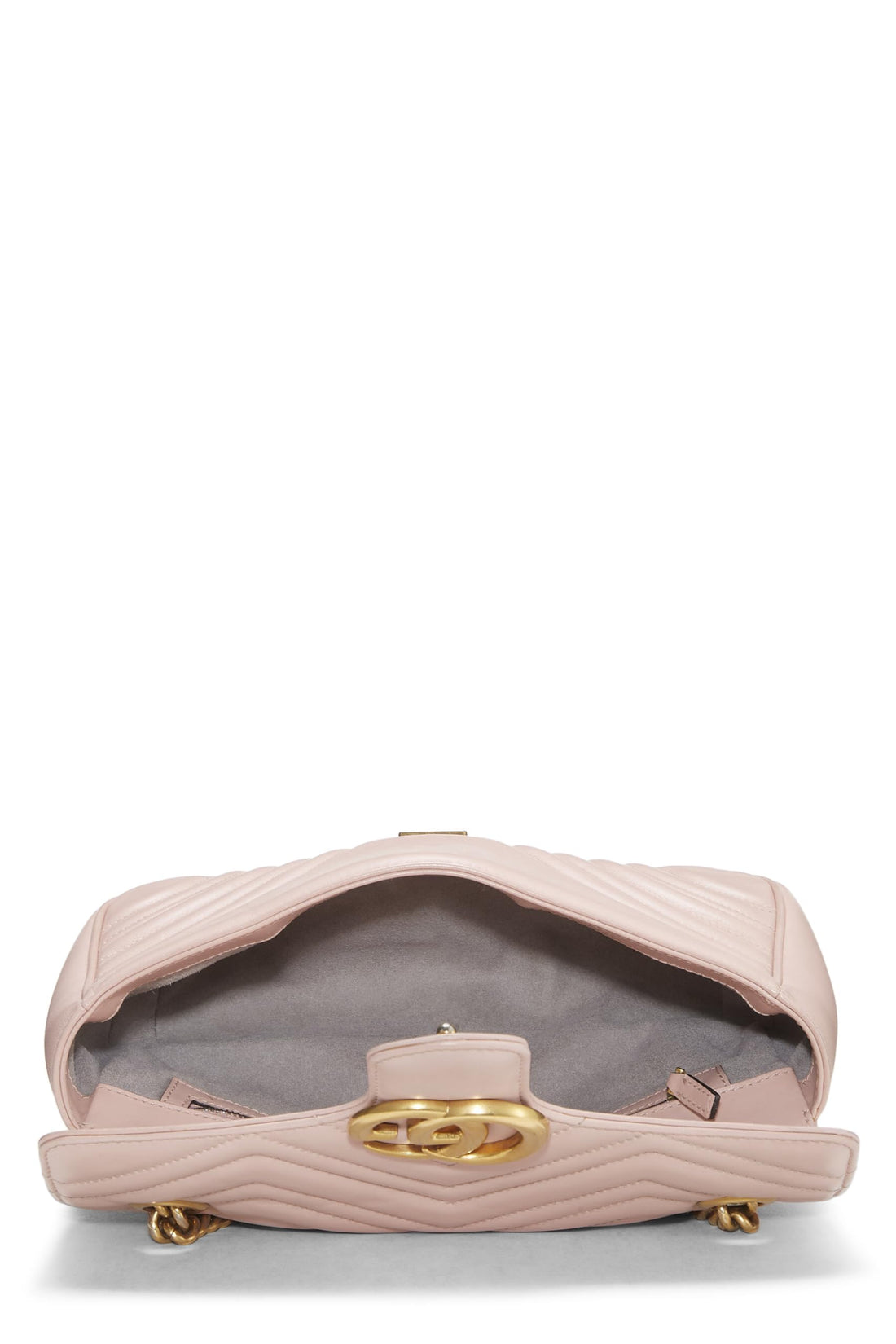 Gucci, Pink Leather GG Marmont Shoulder Bag Small, Pink