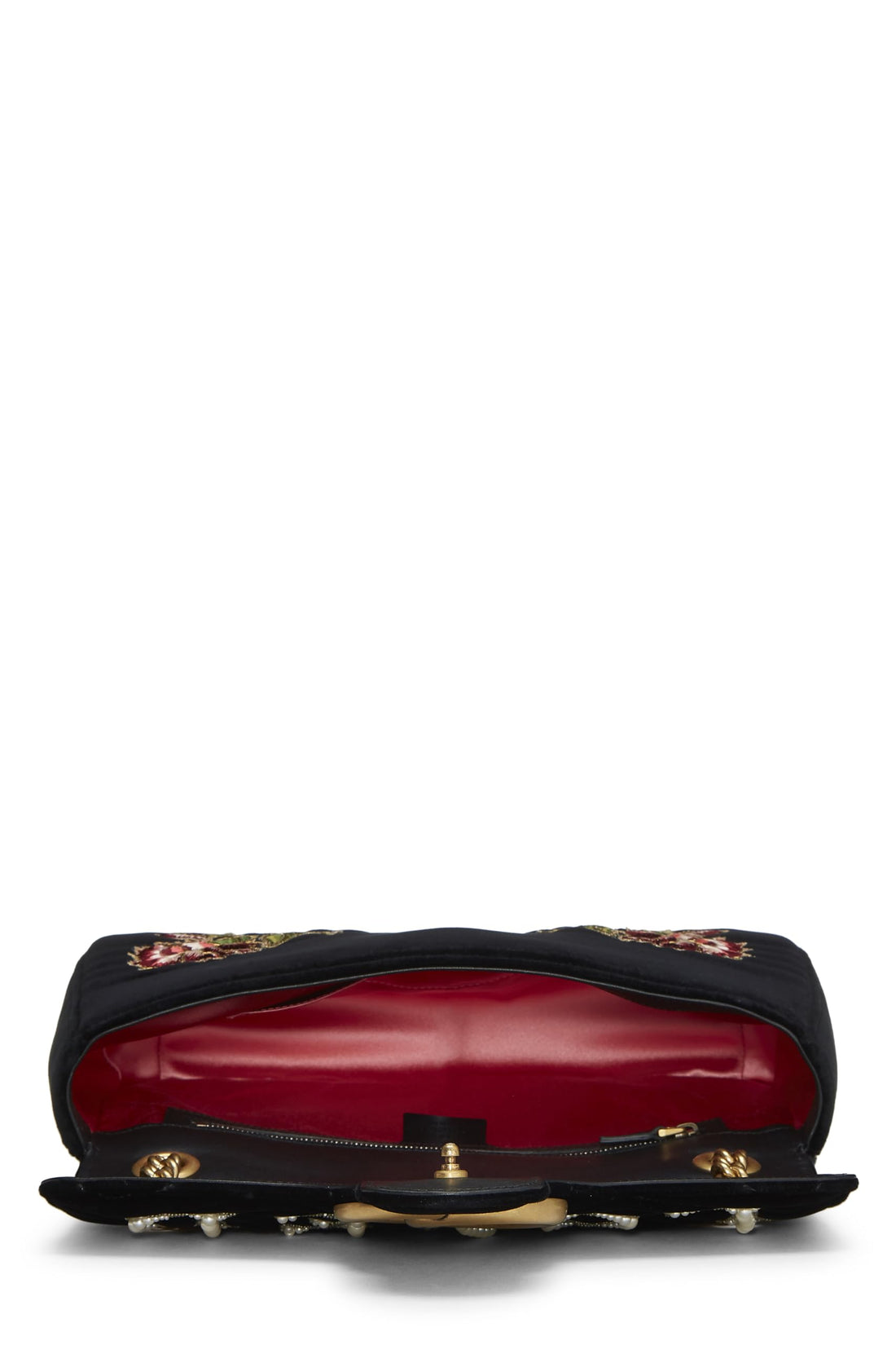 Gucci, Black Velvet Marmont 'Loved' Shoulder Bag, Black