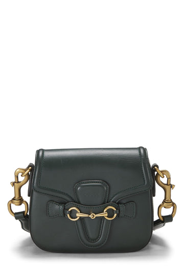 Gucci, Green Leather Lady Web Shoulder Bag Small, Green