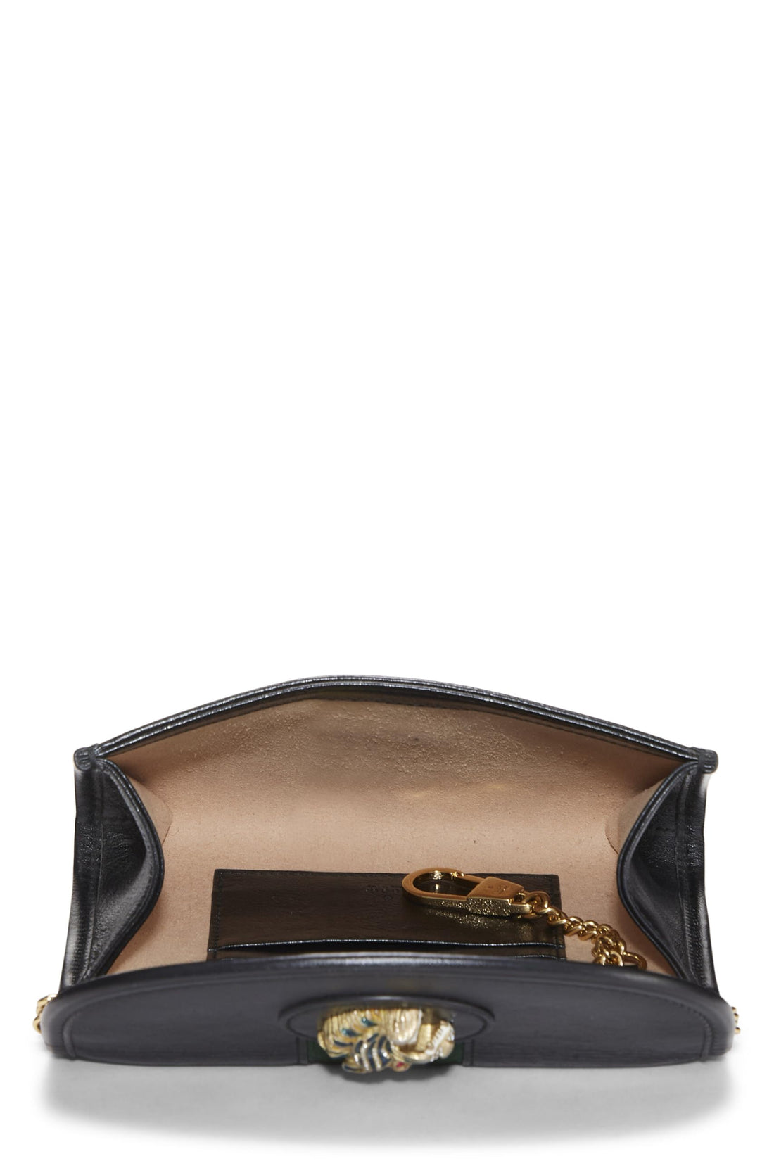 Gucci, Black Leather Web Rajah Shoulder Bag Mini, Black