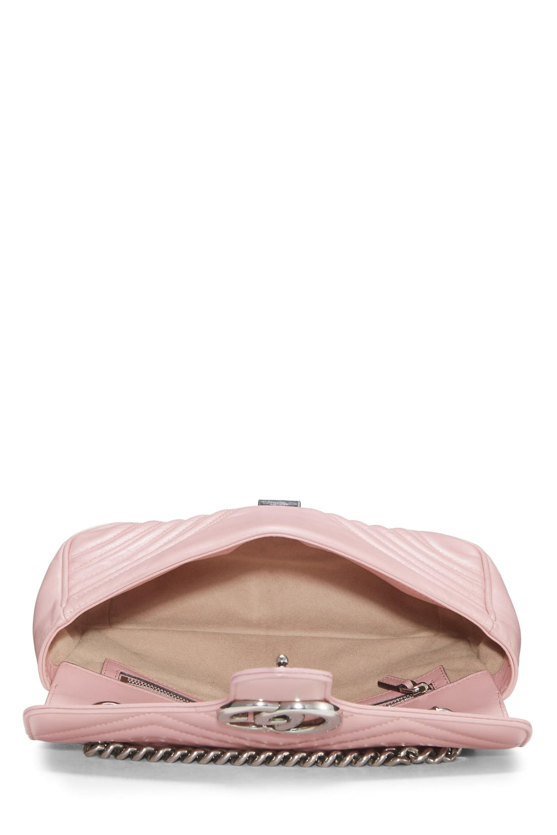 Gucci, Pink Matelassé Leather Marmont Shoulder Bag, Pink