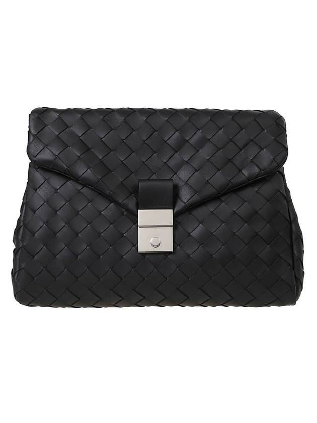 Bottega Veneta Intrecciato Document Clutch Bag Black