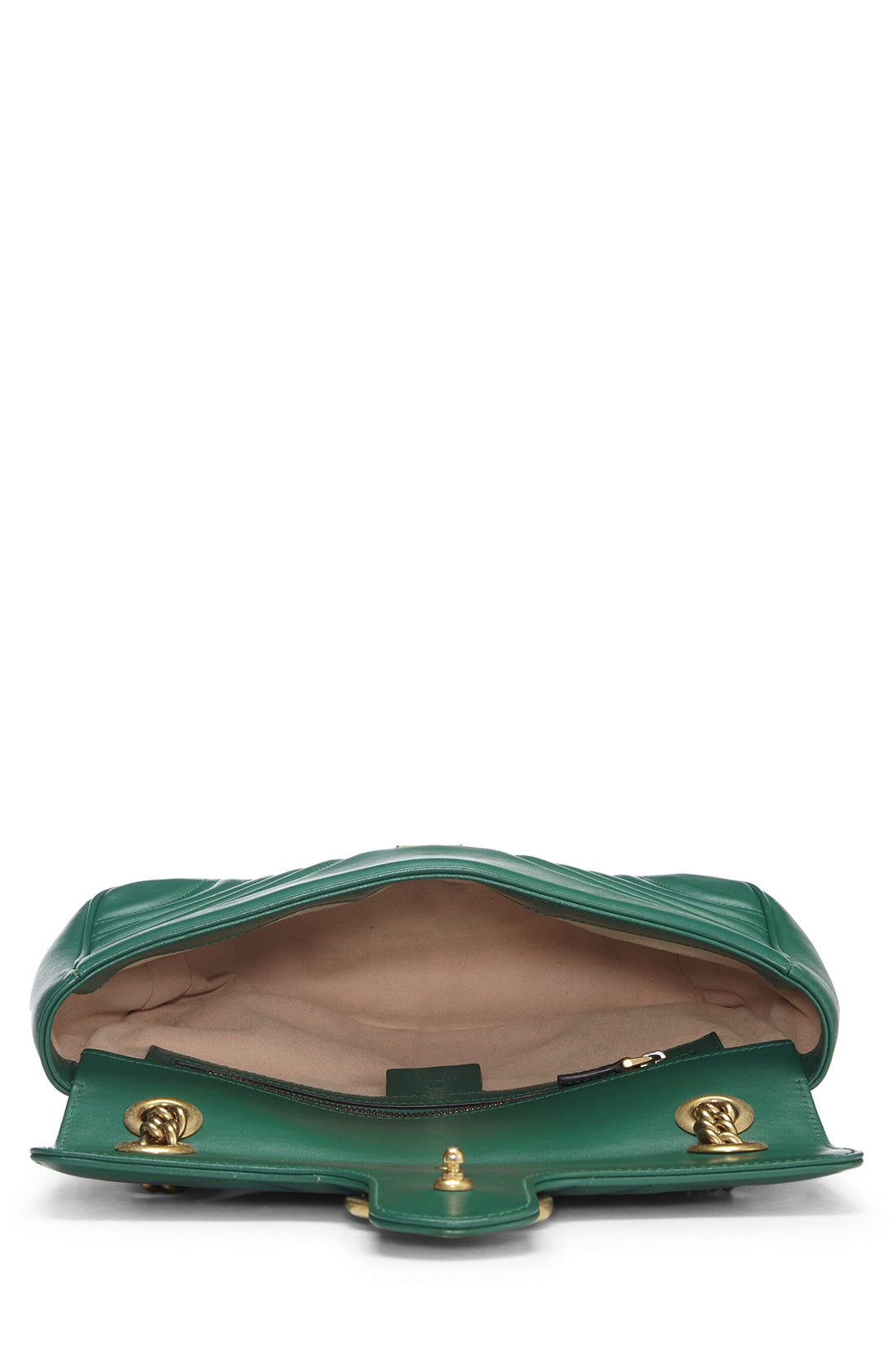 Gucci, Green Leather Marmont Shoulder Bag Small, Green