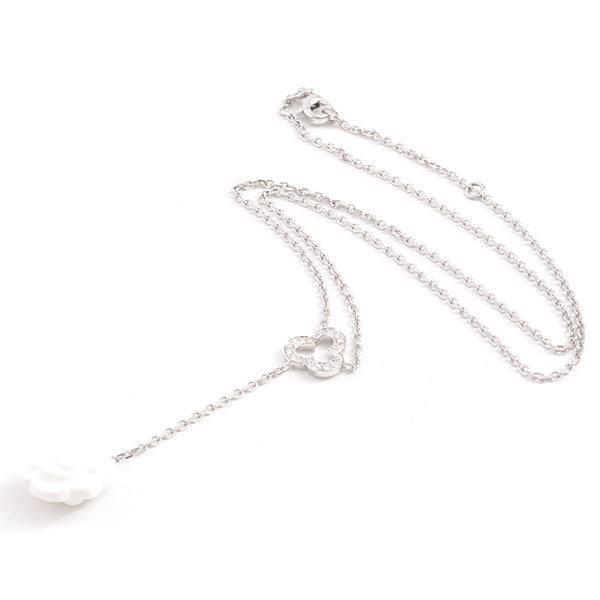 Chanel Camellia Diamond Necklace 750WG White Gold