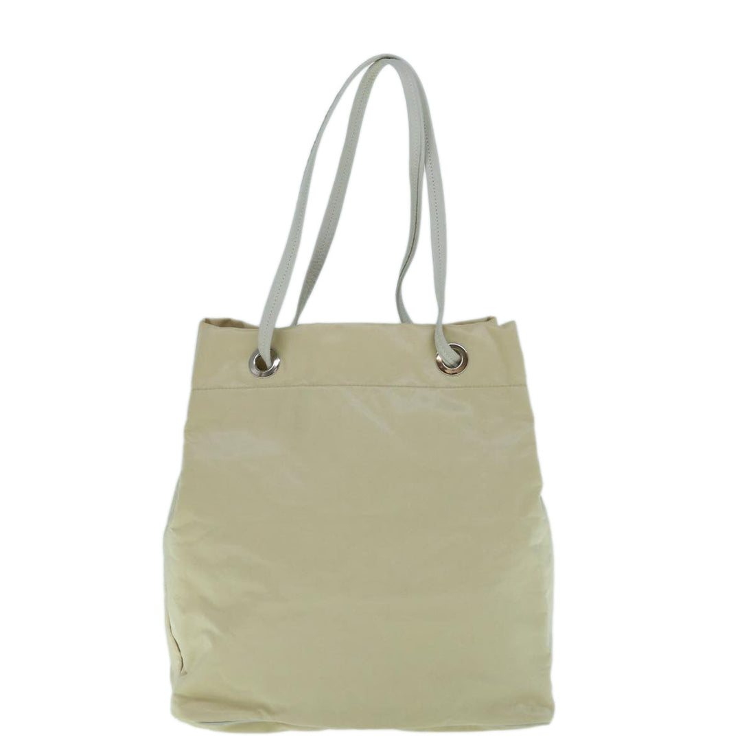 PRADA Tote Bag Nylon Cream  62239