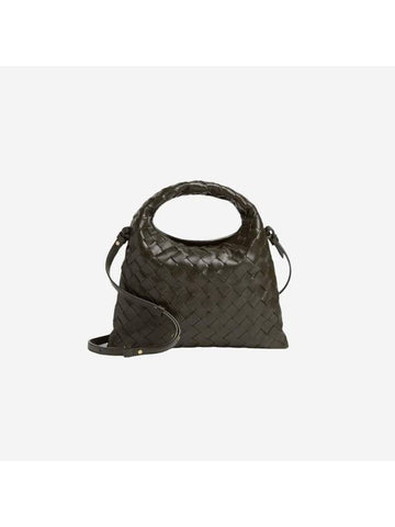 Bottega Veneta Intrecciato Mini Hop Tote Khaki