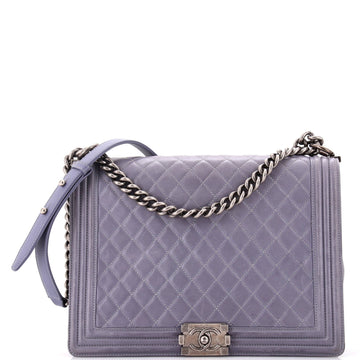 CHANEL Boy Flap Bag Quilted Calfskin Large