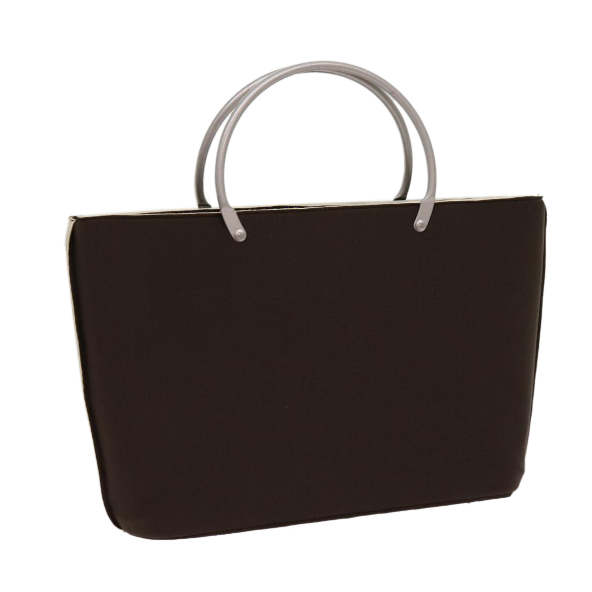 Top Quality Chanel Hand Bag Nylon Brown CC Auth 63436