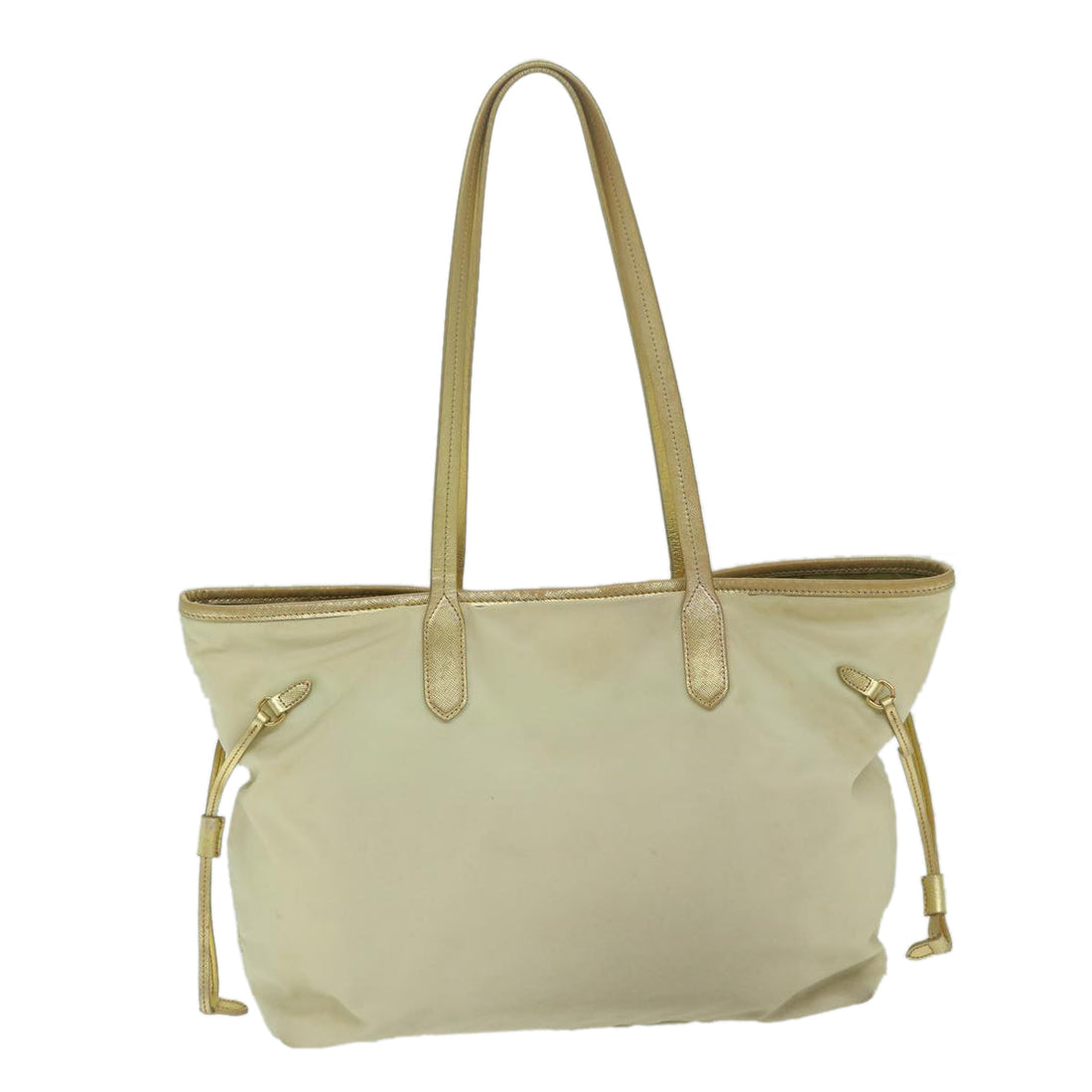 PRADA Tote Bag Nylon Cream  63532