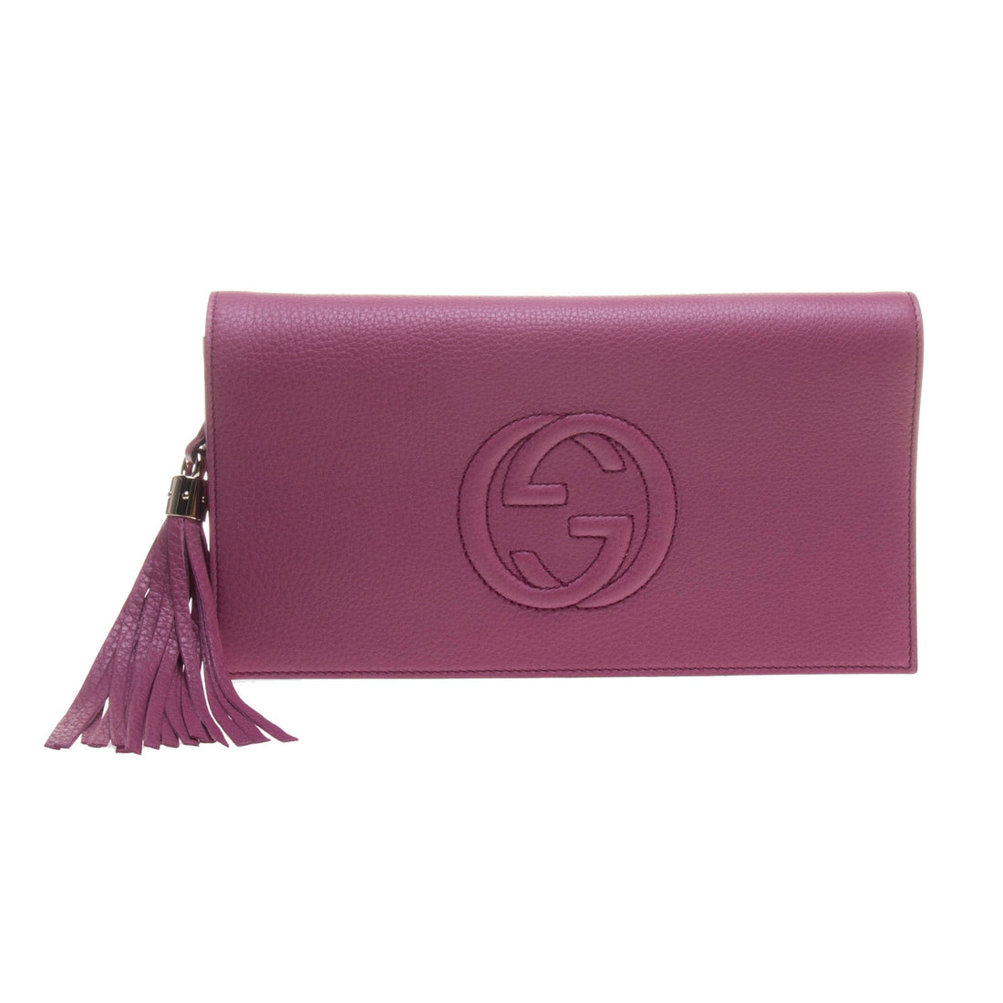 Gucci 336753 Purple Soho Leather Clutch