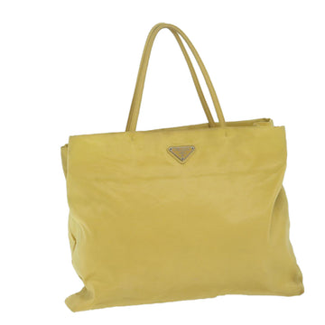 PRADA Tote Bag Nylon Yellow  63980