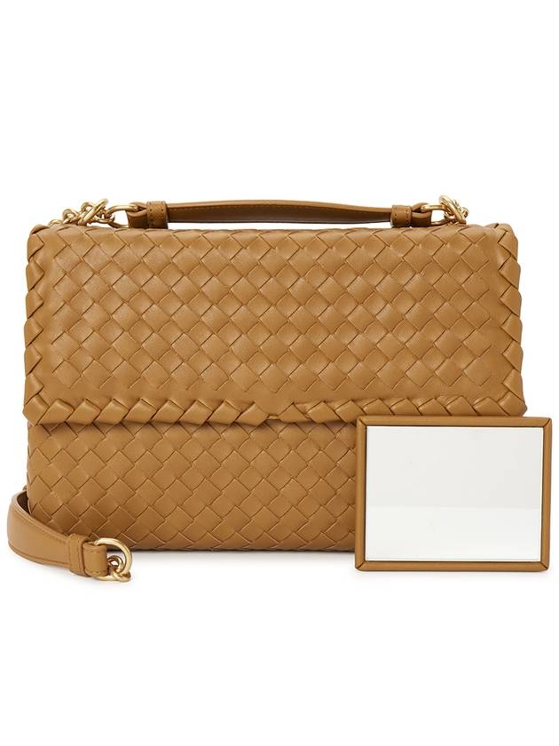 Bottega Veneta Intrecciato Leather Shoulder Bag Camel