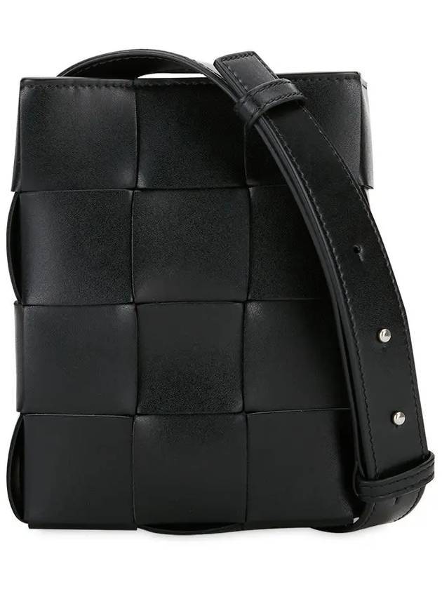 Bottega Veneta Cassette Intrecciato Mini Cross Bag Black
