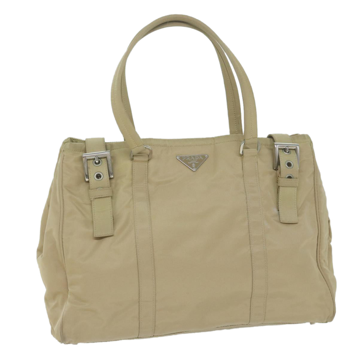 PRADA Tote Bag Nylon Beige  65080