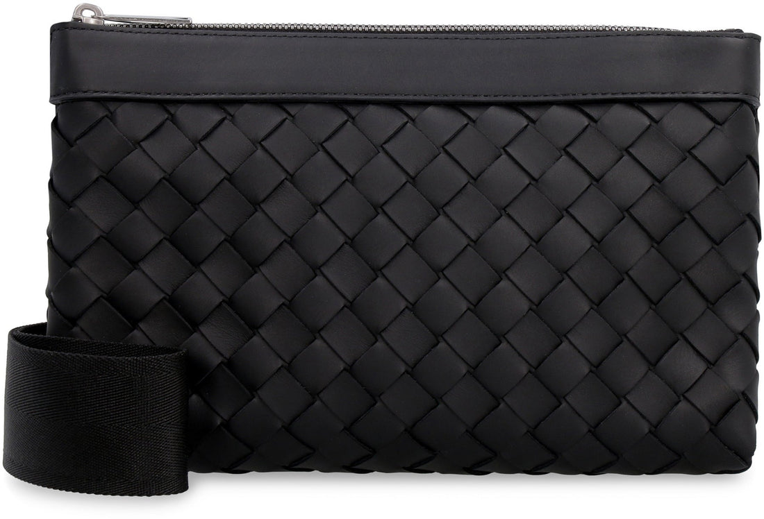 BOTTEGA VENETA Intrecciato Messenger Handbag - 26 CM x 16 CM x 9 CM