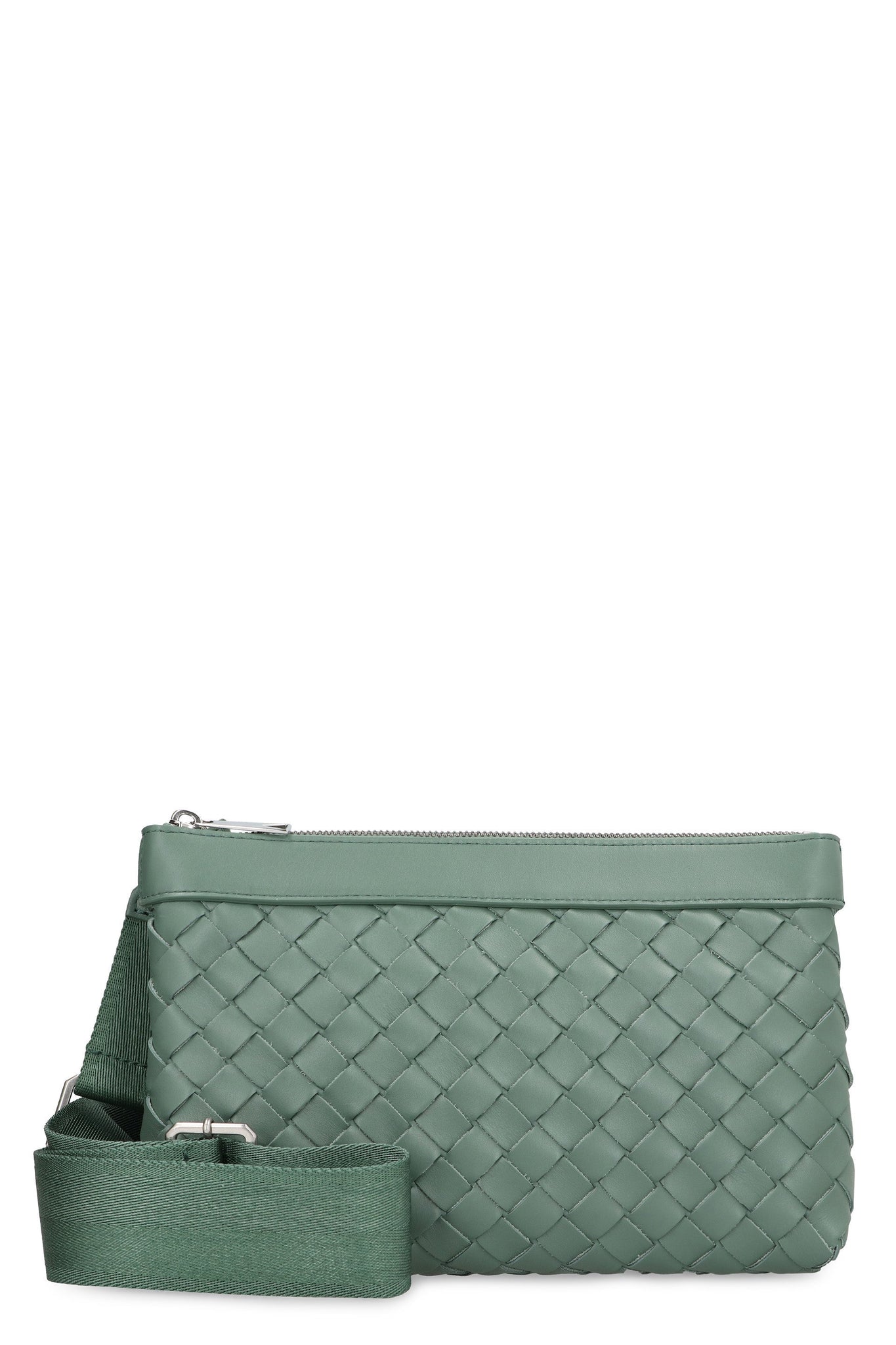 BOTTEGA VENETA Intrecciato Duo Crossbody Handbag - 24 cm x 16 cm x 8 cm