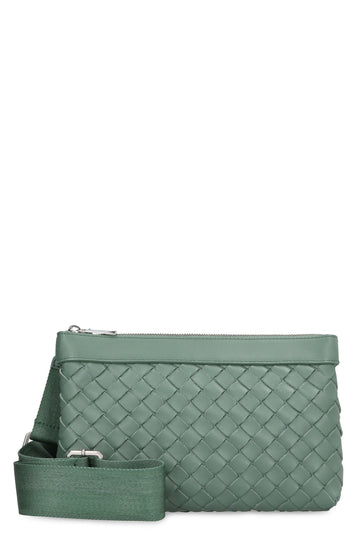 BOTTEGA VENETA Intrecciato Duo Crossbody Handbag - 24 cm x 16 cm x 8 cm