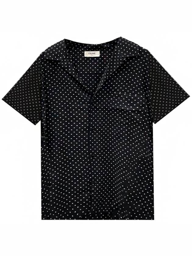 CELINE Hawaiian Viscose Short Sleeve Shirt Black