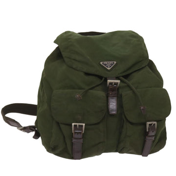 PRADA Backpack Nylon Khaki 65703