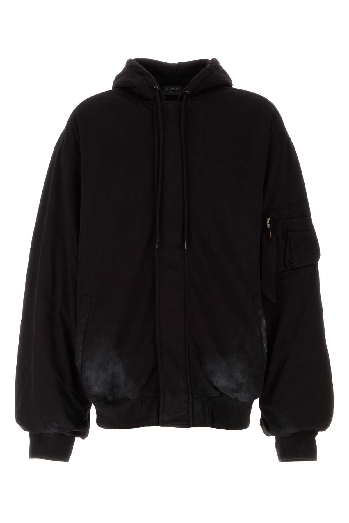 BALENCIAGA Oversized Cotton Padded Bomber Hoodie for Men