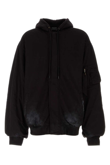 BALENCIAGA Oversized Cotton Padded Bomber Hoodie for Men