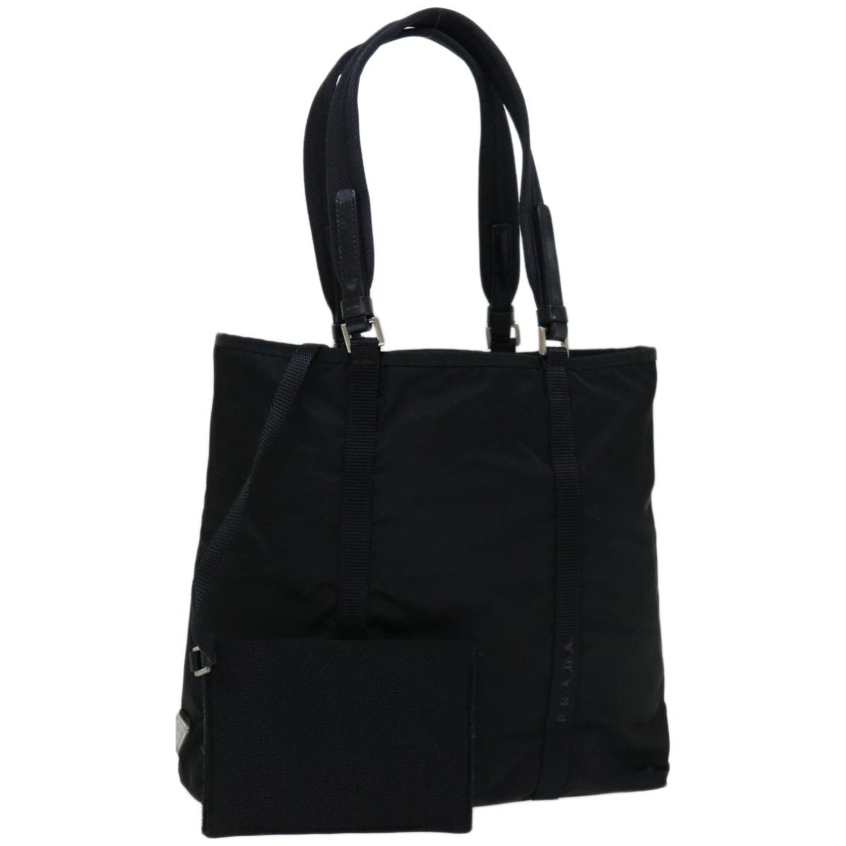 PRADA Tote Bag Nylon Black  66592