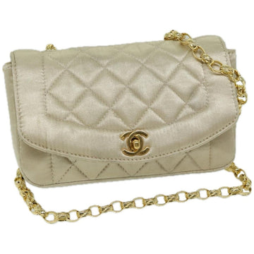 Top Quality Chanel Matelasse Chain Shoulder Bag Satin Gold CC Auth 67057A