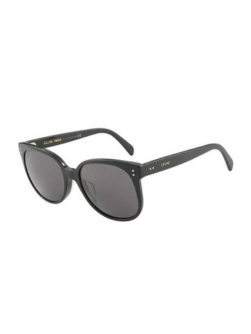 CELINE Eyewear Logo Round Acetate Sunglasses Black