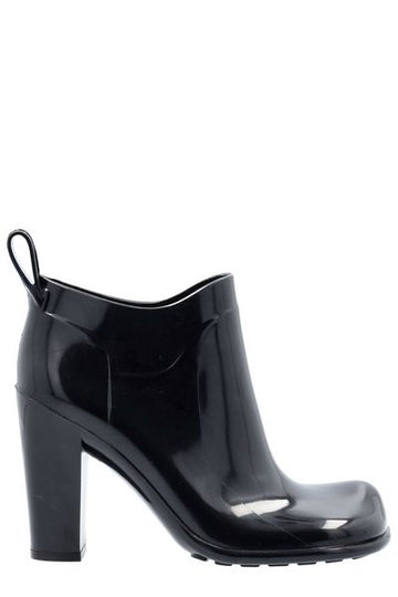 BOTTEGA VENETA Shine Rubber Boots with Block Heel