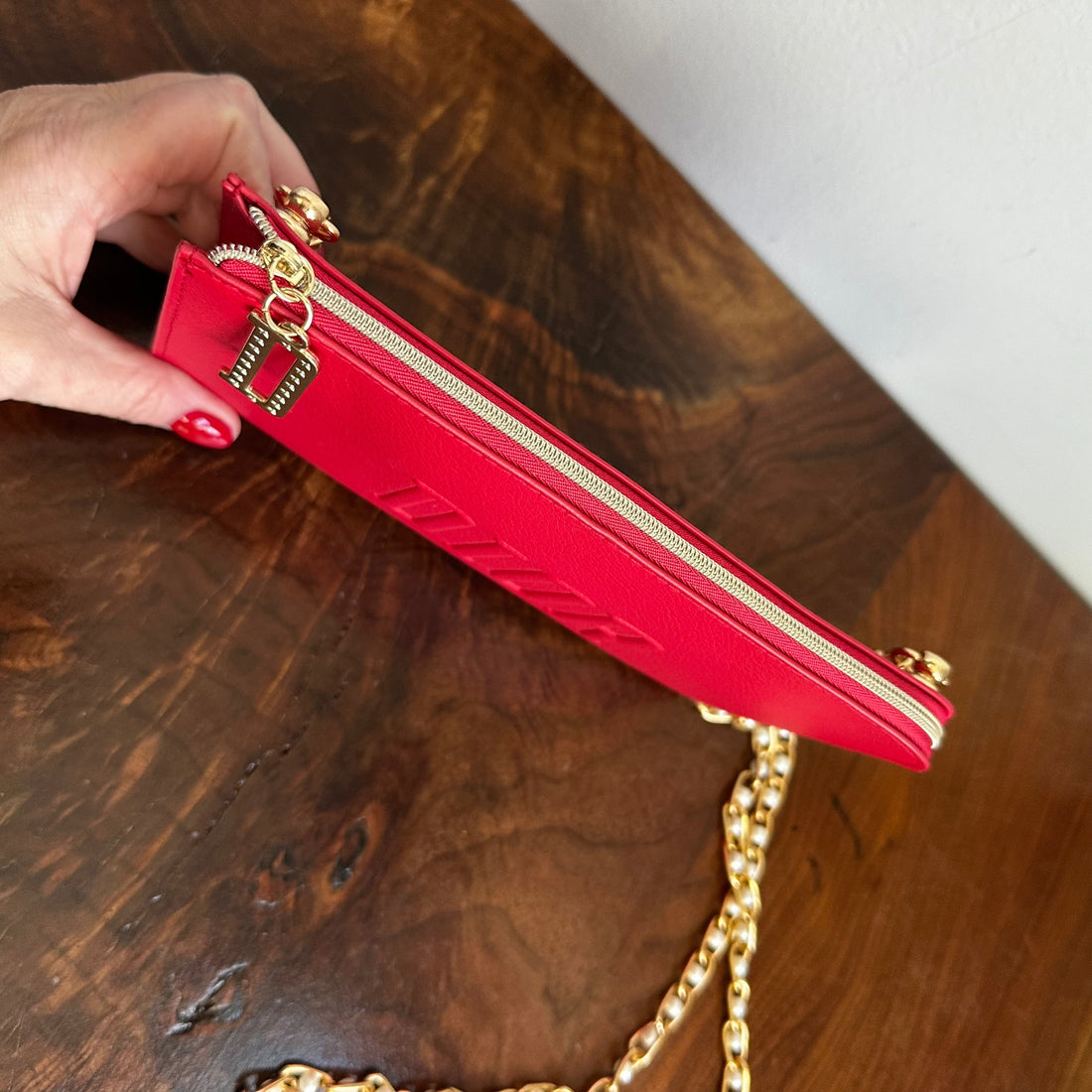 The Junco Crossbody Bag - Christmas Red in Embossed Dior