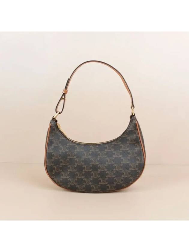 CELINE Triomphe Medium Ava Shoulder Bag Tan