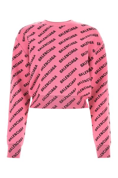 BALENCIAGA Jacquard Crew-Neck Sweater for Women