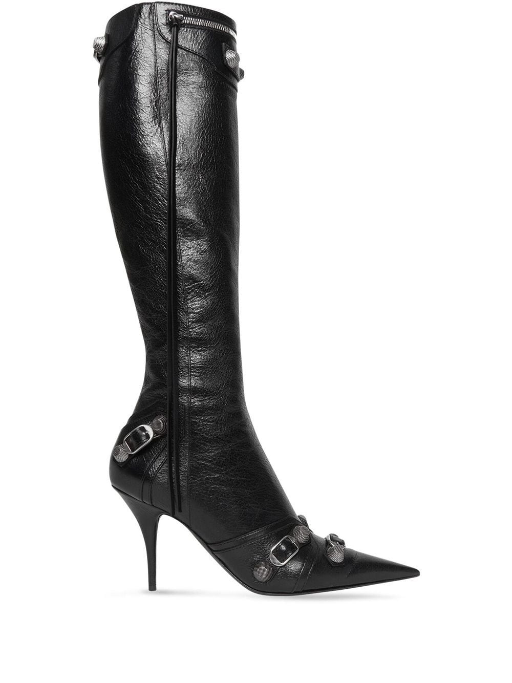 BALENCIAGA Chic Stiletto Leather Boots - 90MM