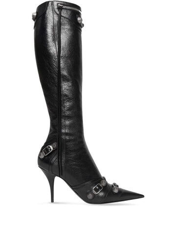 BALENCIAGA Chic Stiletto Leather Boots - 90MM