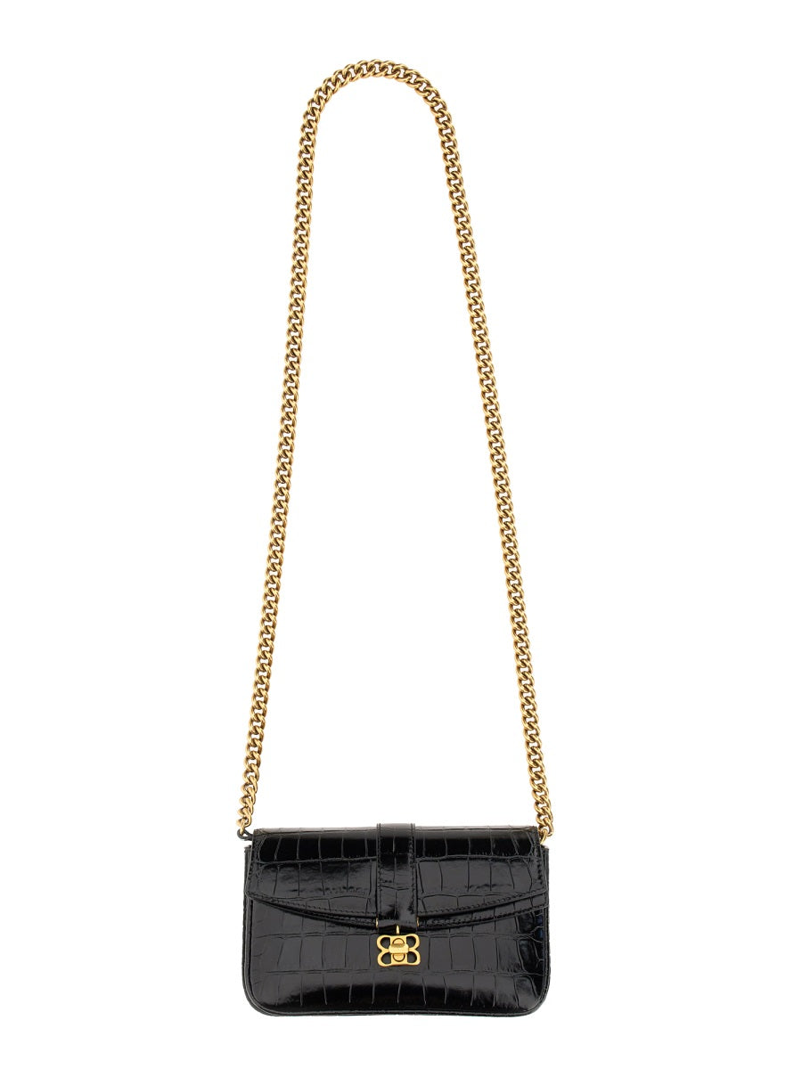 BALENCIAGA Mini Chain Flap Shoulder Bag