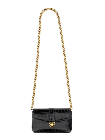 BALENCIAGA Mini Chain Flap Shoulder Bag