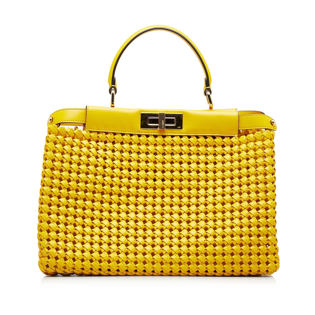 FENDI Medium Interlace Peekaboo Satchel