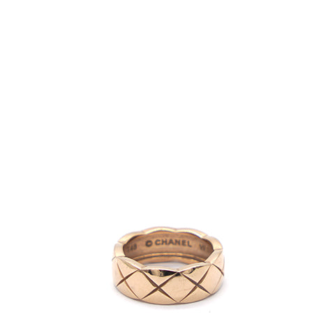 Chanel 18K Beige Gold Small Coco Crush Ring 48