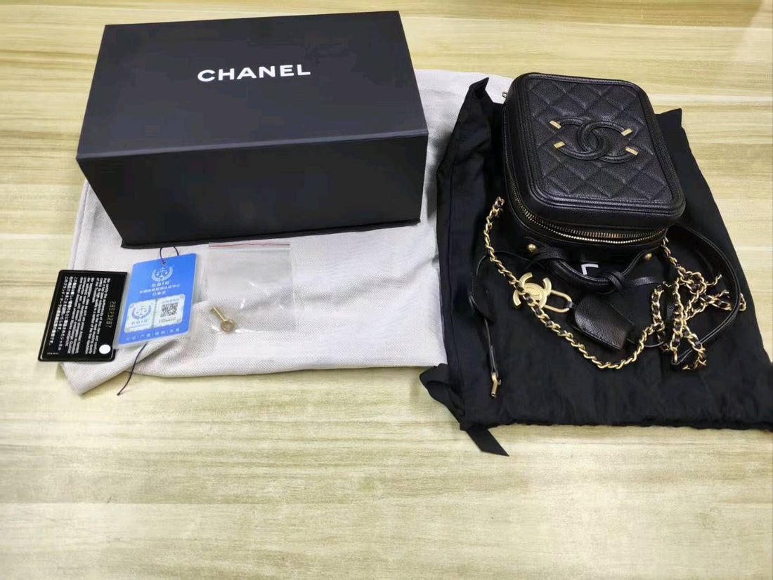 Chanel Vanity Caviar Leather Shoulder Bag