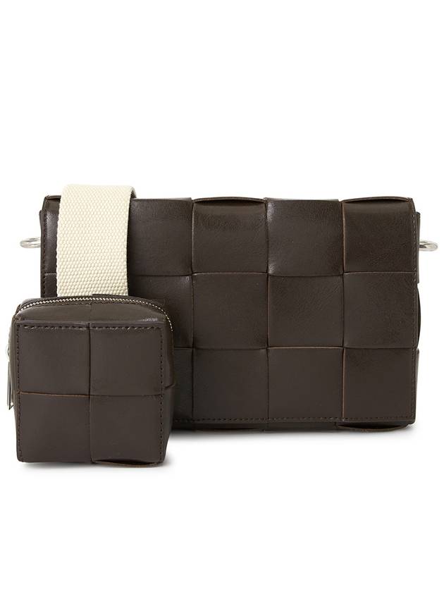 Bottega Veneta Cassette Versatil Strap Cross Bag Brown
