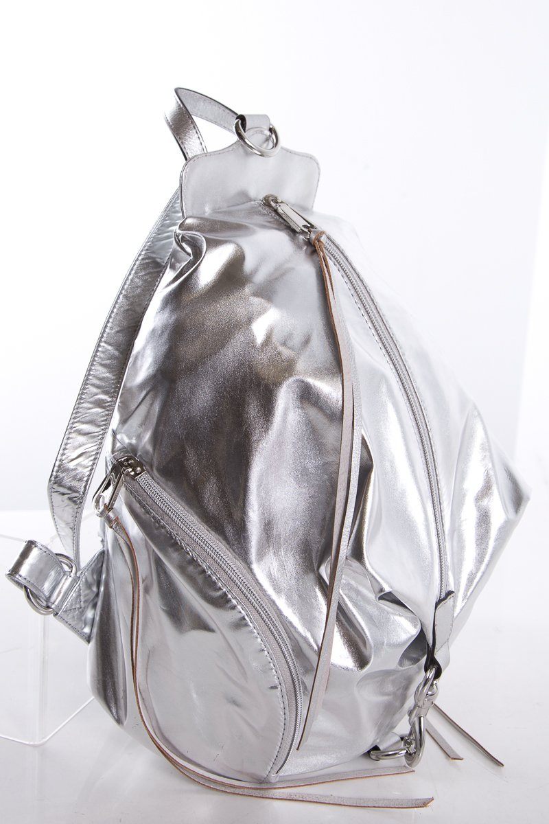 Rebecca Minkoff Silver Metallic Backpack